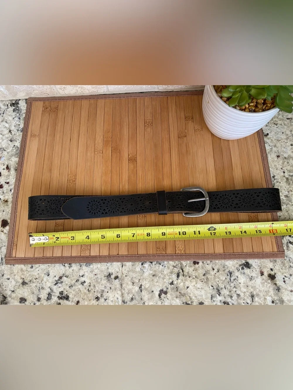 Lucky Brand Brown and Black Perforated Belts Medium